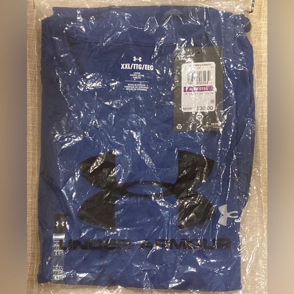 Under Armour Men’s Tech Reflective Tee Blue Mirage T-Shirt - Picture 7 of 14